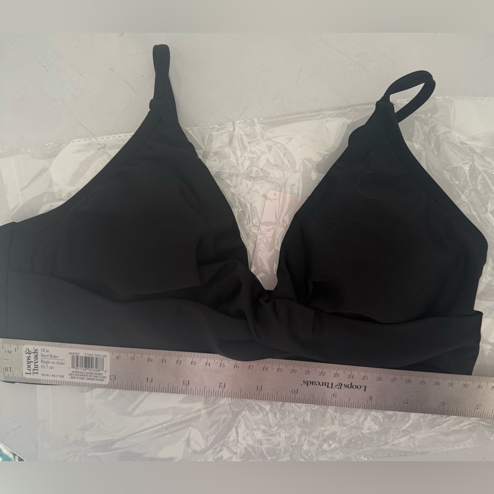 Cupshe Black Bikini Top with Pink Floral High-Waist Bottom - Picture 7 of 7